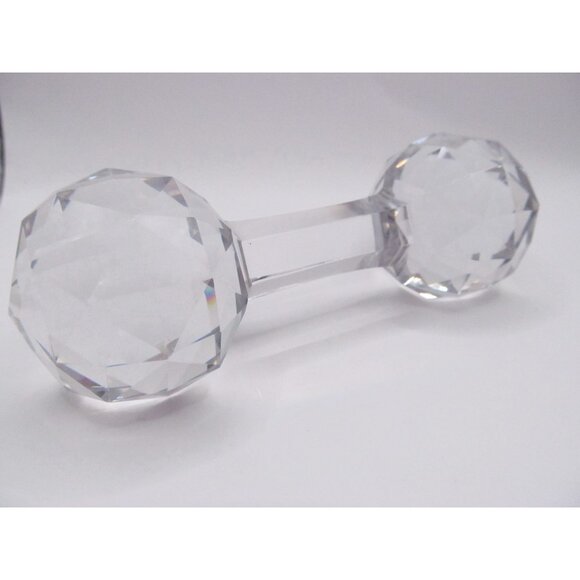 Vintage Crystal Barbell Knife Rest Holder - Picture 7 of 10